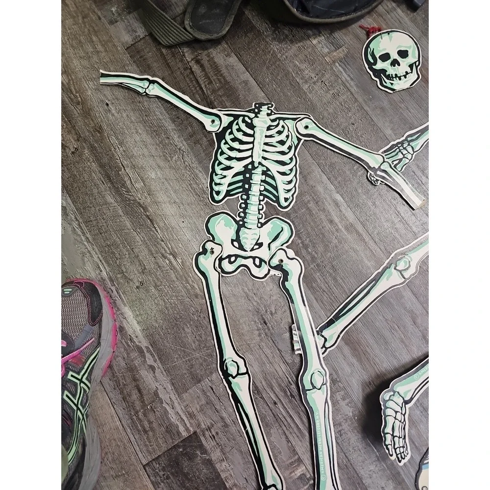 3 vintage Rare Beistle Halloween Party Decoration Cutouts joint posable 2 Skelet
